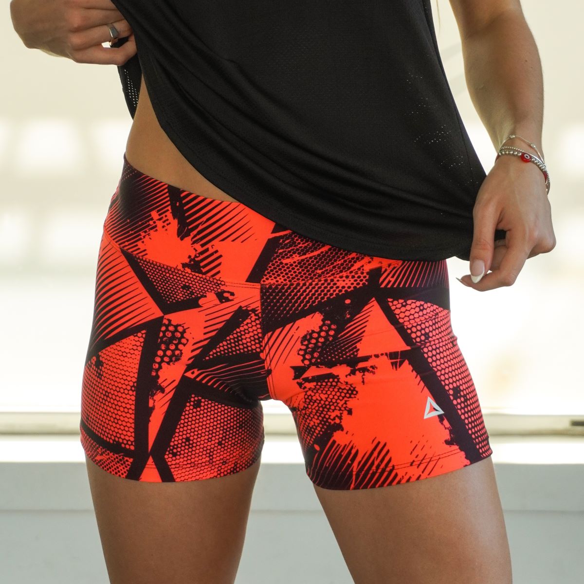 Calza corta estampada lycra 